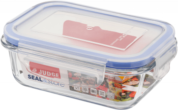 Caserola alimente Judge sticla borosilicata 22.5x17x7.5 cm transparent/albastru