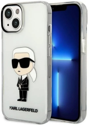 Husa iPhone 14 Plus - Karl Lagerfeld Hardcase Transparent KLHCP14MHNIKTCT - Ikonik Karl Lagerfeld 