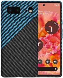 Husa pentru Google Pixel 6 - Techsuit Carbonite FiberShell - Blue Pulse 