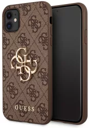 Husa pentru iPhone 11 - Guess Hardcase 4G Big Metal Logo GUHCN614GMGBR - Brown 