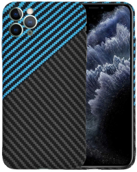 Husa pentru iPhone 11 Pro Max - Techsuit Carbonite FiberShell - Blue Pulse 