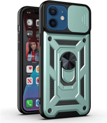 Husa pentru iPhone 12 / iPhone 12 Pro - Techsuit CamShield Series - Green 