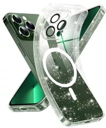 Husa pentru iPhone 13 Pro Max - Techsuit SparkleSkin MagSafe Series - Clear 