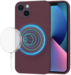 Husa pentru iPhone 13 - Techsuit SoftFlex MagSafe - Plum Red
