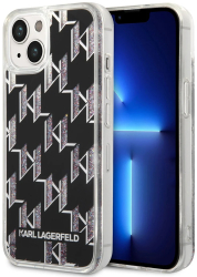 Husa pentru iPhone 14 - Karl Lagerfeld Hardcase Liquid Glitter KLHCP14SLMNMK - Monogram 