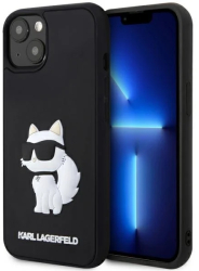 Husa pentru iPhone 14 Plus - Karl Lagerfeld 3D Design KLHCP14M3DRKHNK - Rubber Choupette 