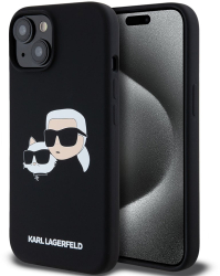 Husa pentru iPhone 15 - Karl Lagerfeld Silicone MagSafe KLHMP15SSKCHPPLK - Karl&Choupette 