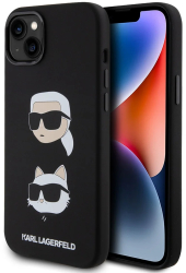 Husa pentru iPhone 15 Plus - Karl Lagerfeld Silicone KLHCP15MSDHKCNK - Karl&Choupette Head 