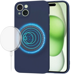 Husa pentru iPhone 15 Plus - Techsuit SoftFlex MagSafe - Navy Blue 