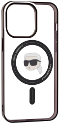 Husa pentru iPhone 15 Pro Max - Karl Lagerfeld IML MagSafe KLHMP15XHKHNOTK - Transparent Karls Head 