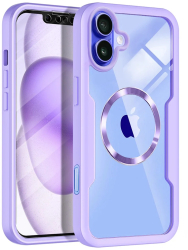Husa pentru iPhone 16 + Folie - Techsuit ColorVerse 360 MagSafe Series - Purple 