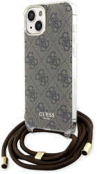 Husa pentru iPhone - Guess Crossbody Cord 4G Print GUHCP15SHC4SEW - Brown 