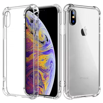 Husa pentru iPhone X / iPhone XS - Techsuit Shockproof Clear Silicone - Clear 