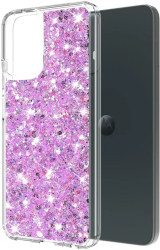 Husa pentru Motorola Moto G34 / Moto G45 - Techsuit Sparkly Glitter - Magenta 