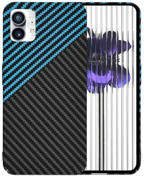Husa pentru Nothing Phone 1 - Techsuit Carbonite FiberShell - Blue Pulse 