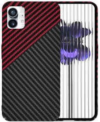 Husa pentru Nothing Phone 1 - Techsuit Carbonite FiberShell - Red Vortex 