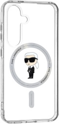 Husa pentru Samsung Galaxy S24 - Karl Lagerfeld IML Luxury MagSafe KLHMS24SHFCKNOT - Transparent Ikonik 