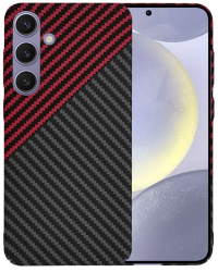 Husa pentru Samsung Galaxy S24 Plus - Techsuit Carbonite FiberShell - Red Vortex 