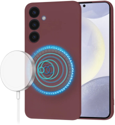 Husa pentru Samsung Galaxy S24 Plus - Techsuit SoftFlex MagSafe - Plum Red
