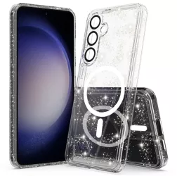 Husa pentru Samsung Galaxy S24 Plus - Techsuit SparkleSkin MagSafe Series - Clear 