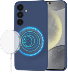 Husa pentru Samsung Galaxy S24 - Techsuit SoftFlex MagSafe - Navy Blue 