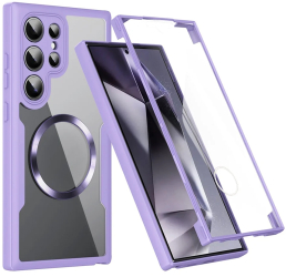 Husa pentru Samsung Galaxy S24 Ultra + Folie - Techsuit ColorVerse 360 MagSafe Series - Purple 