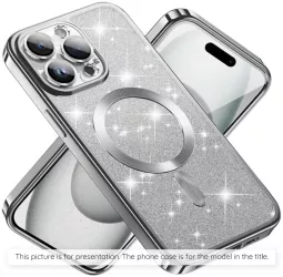 Husa pentru Samsung Galaxy S25 Plus - Techsuit Luxury Glitter MagSafe - Silver 