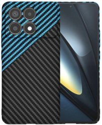 Husa pentru Xiaomi Poco F6 Pro - Techsuit Carbonite FiberShell - Blue Pulse 