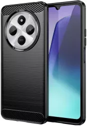 Husa pentru Xiaomi Redmi 14C / Poco C75 - Techsuit Carbon Silicone - Black 