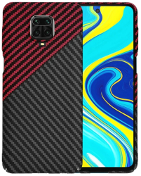 Husa pentru Xiaomi Redmi Note 9S / Note 9 Pro / Note 9 Pro Max - Techsuit Carbonite FiberShell - Red Vortex