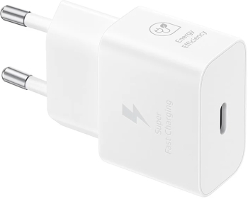 Incarcator pentru Priza Type-C Super Fast Charging 25W - Samsung T2510 Paris 2024 EP-T2510NWEGEU - White Blister Packing 