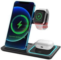 Incarcator retea wireless pliabil Fast Charge 3 in 1 15W X455