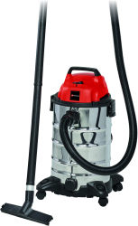 Aspirator umed-uscat Einhell TC-VC 1930 S 1500W 19 kPa vas 30 L inox furtun 2.5m functie suflare aer