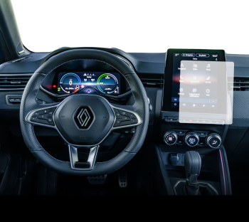 Folie Protectie Display Navigatie Duragon Renault Clio 2023+ 9.3 inch si Ceasuri de bord silicon Transparent Anti-zgarieturi Anti-ampr 