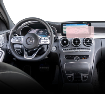 Folie Protectie Navigatie Mercedes Benz C-Class W205 2018-2021 Duragon protectie Display Navigatie silicon Transparent Anti-zgarieturi 