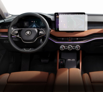 Folie Protectie Navigatie Skoda Superb 2019-2023 Duragon protectie Display Navigatie silicon Transparent Anti-zgarieturi Anti-amprenta 