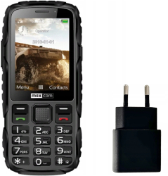 Telefon mobil Maxcom MM920 Light Black + Adaptor priza Maxcom 10W 