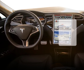 Folie Protectie Navigatie Tesla Model X 2015-2021 Duragon protectie Display Navigatie silicon Transparent Anti-zgarieturi Anti-amprenta 