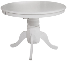 Masa extensibila living AB Olivia lemn masiv MDF Furniruit 100-138x100x75 cm Alb 