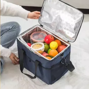 Geanta termoizolanta pentru picnic sau plaja capacitate 16l culoare Albastra 