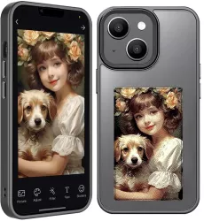 Husa pentru iPhone 13 / iPhone 14 - Techsuit SmartScreen NFC - Black 