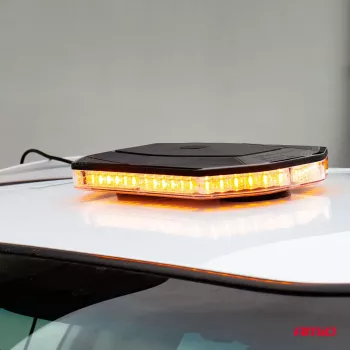 Rampa luminoasa girofar culoare Orange alimentare 12/24V 48 LED-uri protectie IP56 montaj cu magnet 