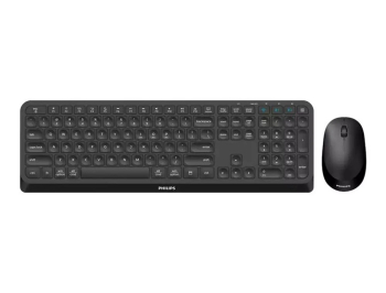 Tastatura + mouse Philips 4000 series SPT6407B/31 RF wireless + Bluetooth QWERTY engleza Negru 