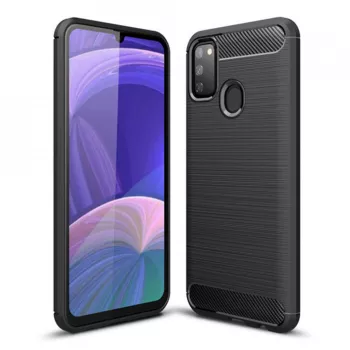 Husa pentru Samsung Galaxy M21 / M30S - Techsuit Carbon Silicone - Black 