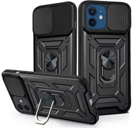 Husa pentru iPhone 12 / iPhone 12 Pro - Techsuit CamShield Series - Black 