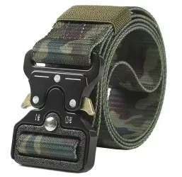Curea Tactica pentru pantaloni culoare Camuflaj cu catarama Neagra 
