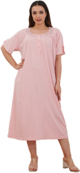 Camasa de noapte 2081 100 bumbac Bella Secret-Roz-3XL INTL 