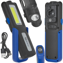 Lampa de atelier Powerbank cu magnet LED COB reglabil 5 W + 3 W 2000 mAh 400 lm IP44 Geko G15124 
