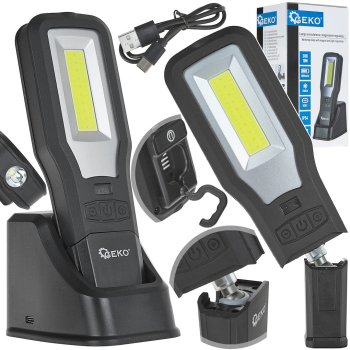 Lampa de atelier reglabila Powerbank reglabila statie de incarcare COB LED 10 W + 5 W 2000 mAh 550 lm IP54 Geko G15119