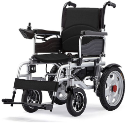 Scaun cu rotile electric pliabil manere rabatabile sezut 46cm negru JT-098 